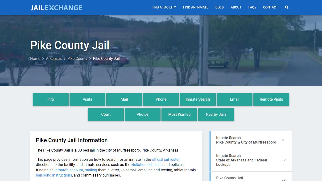 Pike County Jail, AR Inmate Search, Information
